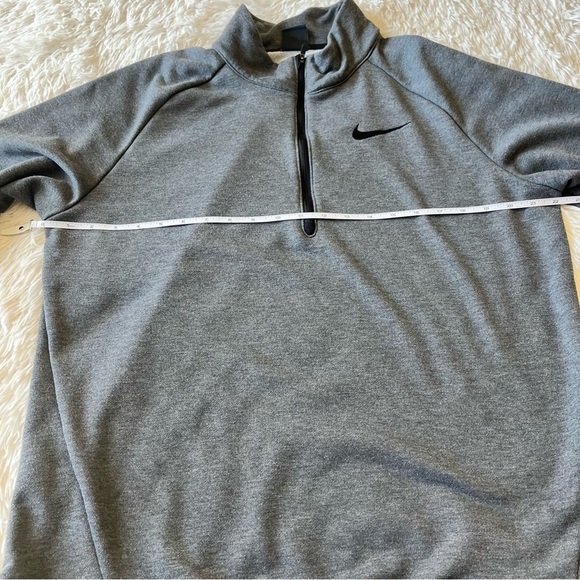 Nike Dri-FIT Long Sleeve Gray Base with Black Accents 3/4 Zipper Logo Men's L - Picture 5 of 10